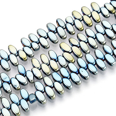 Electroplated Synthetic Non-magnetic Hematite Beads Strands G-T139-65F-1