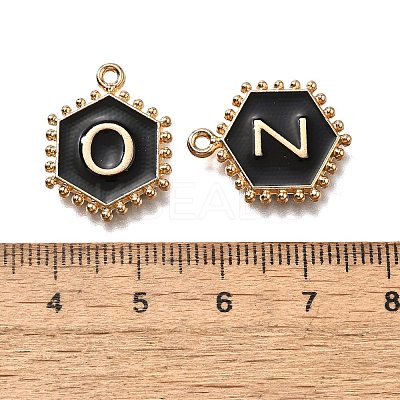 Alloy Black Enamel Pendants ENAM-K075-03B-G-1