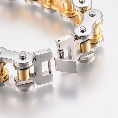 Men's 201 Stainless Steel Bracelets BJEW-H569-17MM-E-1