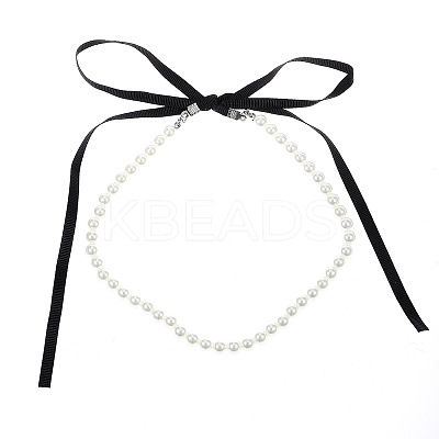 8mm Plastic Pearl Round Beaded Necklaces for Women WH-WG536FD-01-1