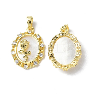 Shell Pendants KK-P223-06G-01-1