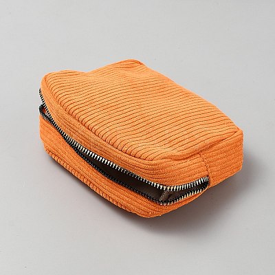 Corduroy Cloth Cosmetic Zipper Bags AJEW-WH20017-50C-1