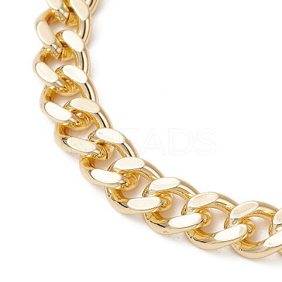 Brass Cuban Link Chain Bracelets for Women BJEW-JB13117-1