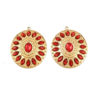 304 Stainless Steel Rhinestone Pendants STAS-I352-14G-01-1