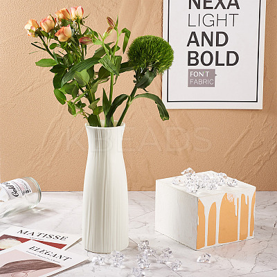 1Pc Column Plastic Vase Ornaments & 1Pc Stainless Steel Flower Frog & 50G Acrylic Ornaments Sets AJEW-MB0001-07-1