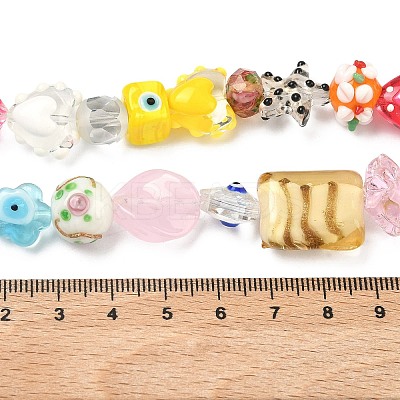 Handmade Mixed Styles Lampwork & Glass Beads LAMP-G170-03-1