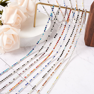 12M 12 Colors Iron Rhinestone Cup Chains CHC-CW0001-02-1