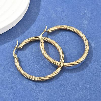 304 Stainless Steel Hoop Earrings LS-EJEW-H322-17G-1