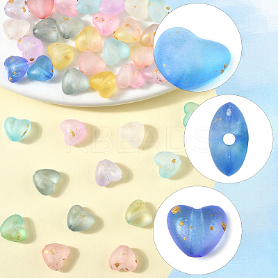 360Pcs 11 Colors Frosted Transparent Acrylic Beads OACR-FS0002-30-1