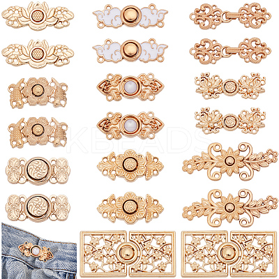 10 Styles Alloy Snap Lock Clasps FIND-CP0002-81-1