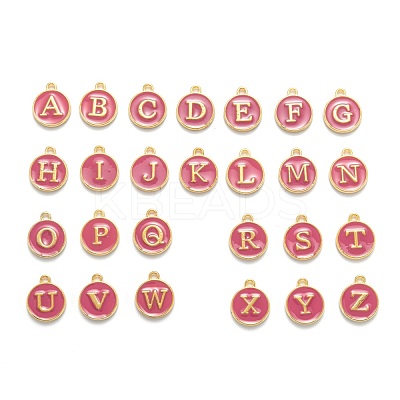 Initial Letter A~Z Alphabet Enamel Charms ENAM-Q437-03-1