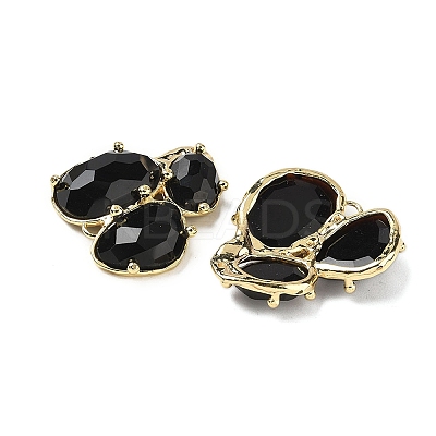 Natural Obsidian Links connectors G-E526-28O-1