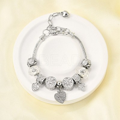 Alloy European Beads Charm Bracelets LS-BJEW-F495-15P-1