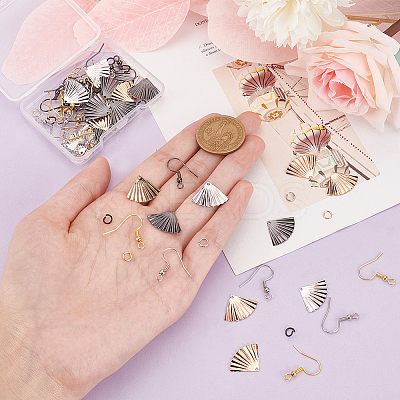 DIY Fan Earrings Making Kit DIY-BC0009-47-1