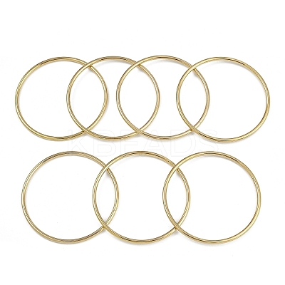 7Pcs Round Vacuum Plating PVD Vacuum Plating 201 Stainless Steel Bangles Sets for Women BJEW-F476-08G-03-1