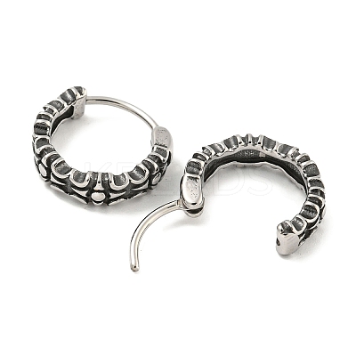 316 Surgical Stainless Steel Hoop Earrings EJEW-D096-09D-AS-1