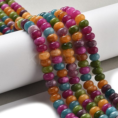 Natural White Jade Beads Strands G-E507-01O-1