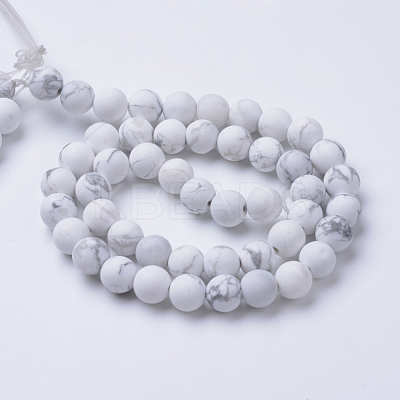 Natural Howlite Beads Strands G-T055-4mm-02-1