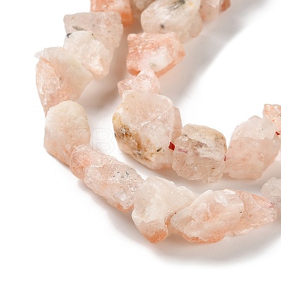 Raw Rough Synthetic Strawberry Quartz Beads Strands G-B065-C23-1