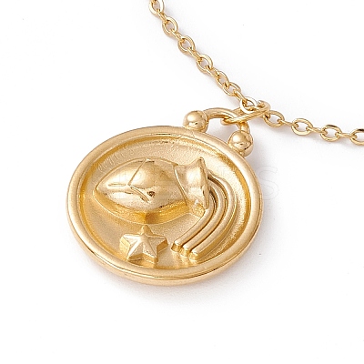 Ion Plating(IP) 304 Stainless Steel Pendant Necklace for Men Women STAS-H169-01F-1