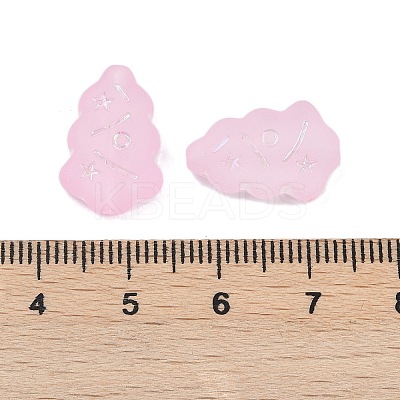 Frosted Transparent Acrylic Beads X1-OACR-P029-04B-05-1