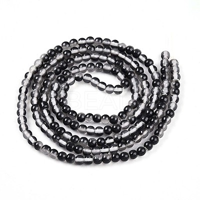 Baking Paint Transparent Glass Beads Strands DGLA-N011-4mm-10-1