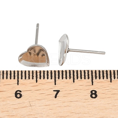 Tarnish Resistant Earring Cabochon Settings 304 Stainless Steel Ear Studs Blank Settings LS-X-STAS-Q170-12-1