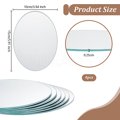 Glass Mirror AJEW-WH0270-378A-1