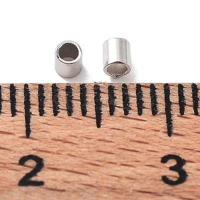 Anti-Tarnish Rhodium Plated 925 Sterling Silver Spacer Tube Beads STER-Z006-01D-P-1