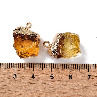 Gradient Color Resin Imitation Gemstone Resin Irregular Pendants LS-RESI-U001-02A-1