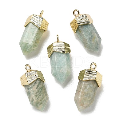 Natural Amazonite Faceted Pendants G-G181-03G-08-1