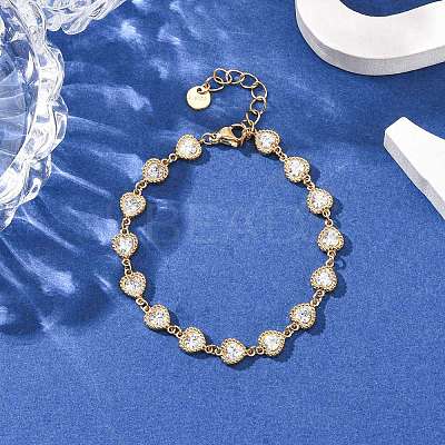 304 Stainless Steel Link Chain Bracelets for Women LS-BJEW-A047-03G-1