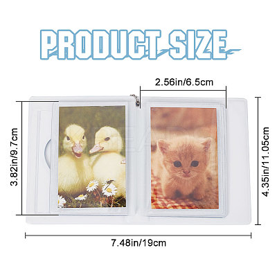 3 Inch PVC Mini Heart Hollow Photocard Holder Book AJEW-WH0038-65P-03-1