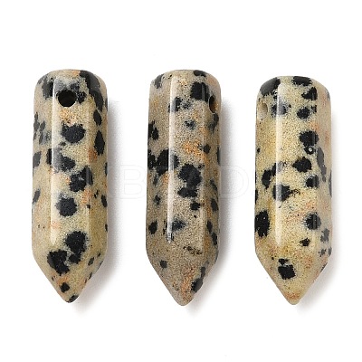 Natural Dalmatian Jasper Pointed Pendants G-C158-05B-1