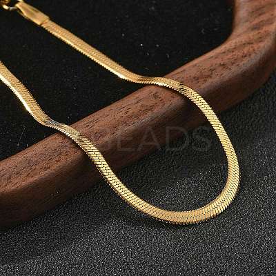 304 Stainless Steel Herringbone Chains Bracelet for Men Women LS-BJEW-D450-01G-03-1