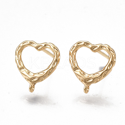 Brass Stud Earring Findings X-KK-T038-473G-1