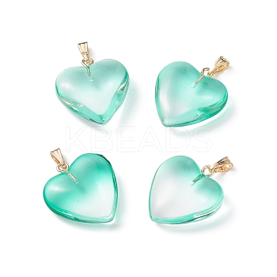 Two Tone Spray Painted Glass Pendants GLAA-N035-016-C05-1