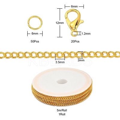 DIY Chains Bracelet Necklace Making Kit DIY-YW0005-82G-1