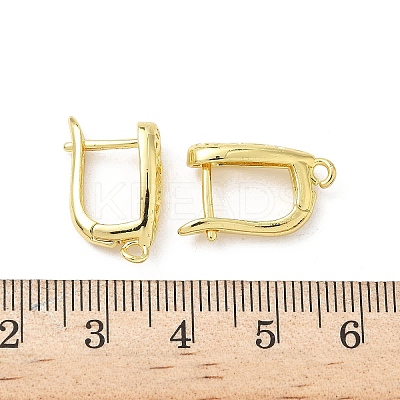 Brass Teardrop Hoop Earring Findings KK-G536-06G-1