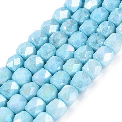 Anti-Tarnish Electroplate Glass Beads Strands GLAA-N057-6mm-09-1