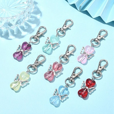 Angel Glass Pendant Decoration X1-HJEW-JM01188-1