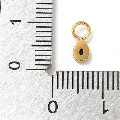 Ion Plating(IP) 304 Stainless Steel with Rhinestone Charms STAS-G351-18G-1