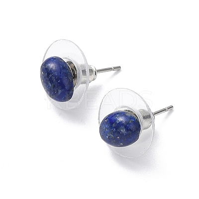 Natural Gemstone Stud Earrings for Women EJEW-E285-01P-1