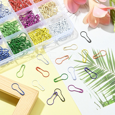 360Pcs 12 Colors Spray Painted Iron Calabash Pins IFIN-YW0001-65-1