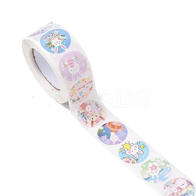 8 Patterns Easter Theme Self Adhesive Paper Sticker Rolls DIY-C060-03B-1
