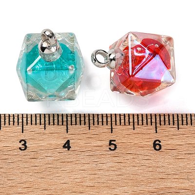 AB Color Resin Polygon Pendants RESI-U002-03-1