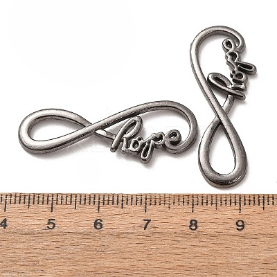 Tibetan Style Alloy Infinity with Hope Links TIBE-S230-B-LF-1