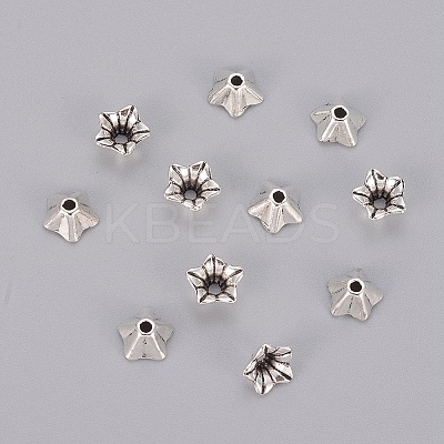 Tibetan Style Alloy Bead Caps LS-K08T9042-1