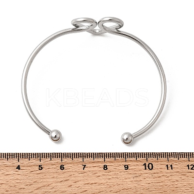 304 Stainless Steel Cuff Bangles for Women BJEW-Z150-02P-01-1
