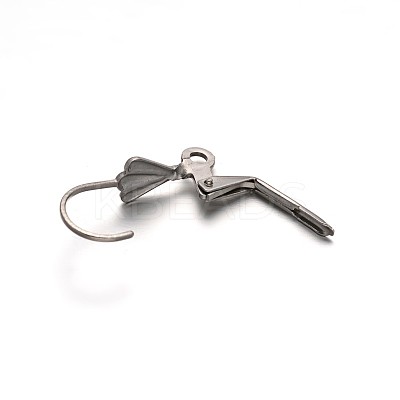 304 Stainless Steel Shell Leverback Earring Findings STAS-E103-04A-1